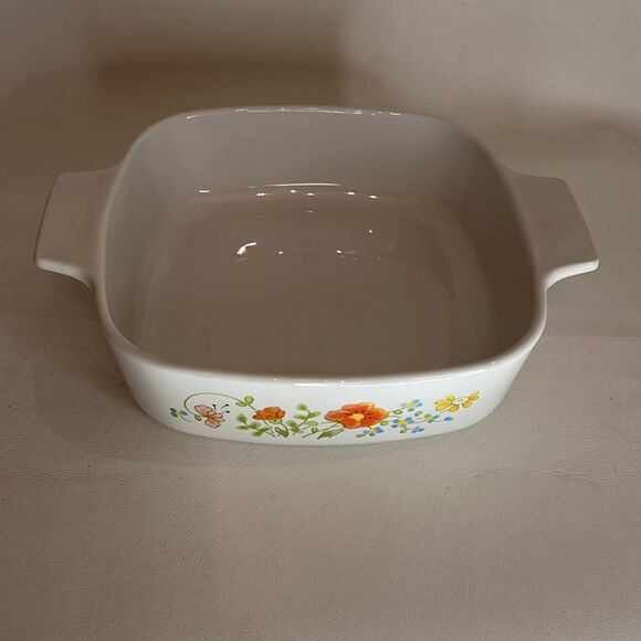Corning Ware Pan 1 Liter Baking Serve Dish Pan Ovenware With Lid Floral Handle - Picture 3 of 6